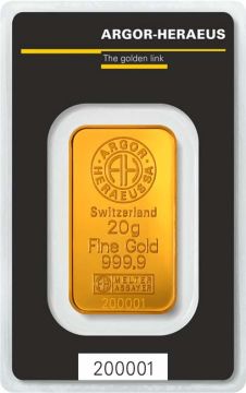 20g Switzerland Gold Minted Classic customary in banking