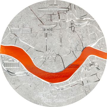 2024 999g Palau Silver Seoul: Tiffany Art Metropolis Series Glass Insert PP