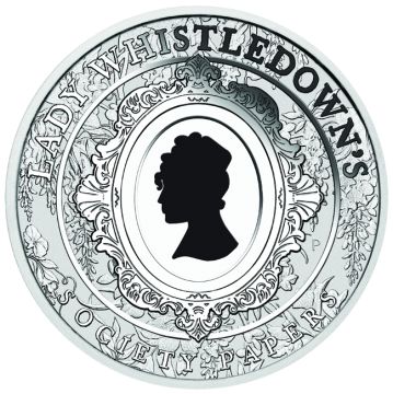 2026 1 oz Tuvalu Silver Bridgerton - Lady Whistledown  Coloured Coin PP